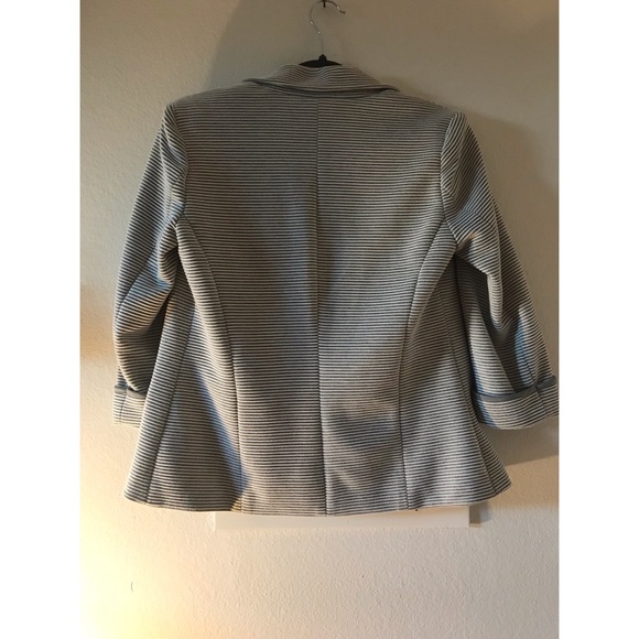Gray Striped Blazer - Picture 3 of 4